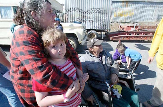 homeless american family