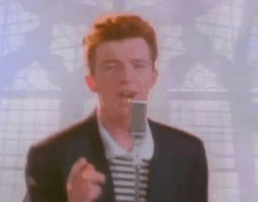 The original Rickroll video has been deleted from