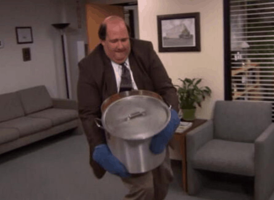 Protip: Start 'Office' Episode 'Casual Day' at 11:59:44 NYE and Kevin's  Chili Will Hit the Ground at Midnight - RELEVANT